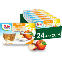Dole Fruit Bowls Low Fat Apples & Creme Parfait Snacks, 4Oz 24 Total Cups, Gluten & Dairy Free, Bulk Lunch Snacks For Kids & Adults