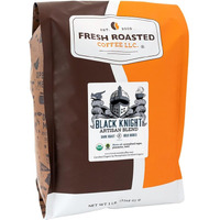 Fresh Roasted Coffee, Fair Trade Organic Black Knight, 5 Lb (80 Oz), Dark Roast, Kosher, Whole Bean