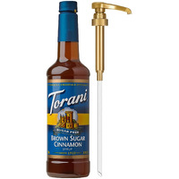 Torani Sugar Free Coffee Syrup, Brown Sugar Cinnamon Flavored Syrup For Drinks, Zero Calorie, Pump Included, 25.4 Fl Oz