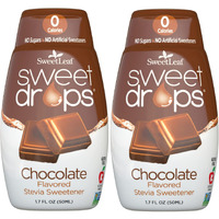 Sweetleaf Sweet Drops Chocolate Liquid Stevia Sweetener - Chocolate Stevia Drops, Zero Calories, Zero Sugar, Non-Gmo, Gluten-Free, Keto Friendly, Chocolate Flavor Stevia - 1.7 Fl Oz, Pack Of 2