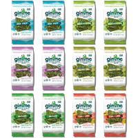 Gimme Seaweed Organic Roasted Seaweed Sheets - New 6 Flavor Variety Pack - 12 Count (5G) - Keto, Vegan, Gluten Free - Great Source Of Iodine And Omega 3S - Healthy On-The-Go Snack For Kids & Adults