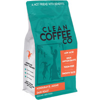 Clean Coffee Co. | Low Acid Coffee, 12Oz Bag Ground Coffee | Dark Roast From Honduras | Toxin Free And Mold Free, Antioxidant Rich, Bold Flavor For Espresso, French Press, Or Iced Coffee