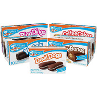 Drake's Variety Pack, 1 Box Each Of Coffee Cakes, Devil Dogs, Pound Cakes, Ring Dings, And Funny Bones, 40 Piece Assortment