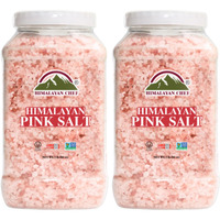 Himalayan Chef Pink Salt Coarse, 5 Lbs. Mineral Dense For Health & Ideal For Refill Grinders - 2 Pack