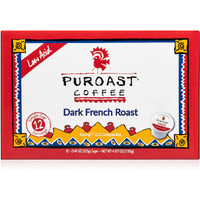 Puroast Low Acid Coffee Single-Serve Pods, Premium French Roast, High Antioxidant, Compatible With Keurig 2.0 Coffee Makers (12 Count)