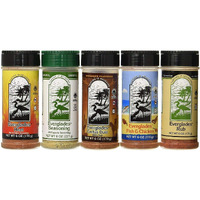 5 Pack Everglades Seasoning Sampler Cactus Dust Heat Fish & Chicken Rub 6 Oz Bottles 8 Oz All Purpose