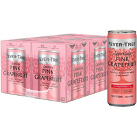 Fever Tree Sparkling Pink Grapefruit - Premium Mixer - Refreshing Beverage For Cocktails & Mocktails. Naturally Sourced Ingredients, No Artificial Sweeteners Or Colors - 250 Ml Cans - Pack Of 24