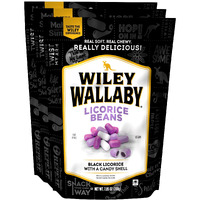 Wiley Wallaby 7.05 Ounce Classic Black Gourmet Australian Style Soft & Chewy Licorice Candy Beans, 3 Pack