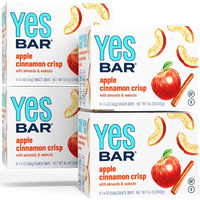 The Yes Bar - Apple Cinnamon Crisp - Plant Based Protein, Decadent Snack Bar - Vegan, Paleo, Gluten Free, Dairy Free, Low Sugar, Healthy Snack, Breakfast, Low Carb, Keto Friendly (24 Count)