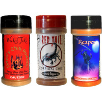 Spice Gift Set Carolina Reaper Chili Powder Ghost Pepper Scorpion Powder 3 Pack