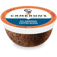 Cameron's Coffee Single Serve Pods 10% Hawaiian Coffee Blend, Light Roast, 32-Count (Pack Of 4)
