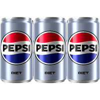 Diet Pepsi Cola Soda Pop, Zero Sugar, 7.5Oz Mini Cans, 6 Pack