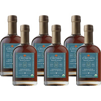 Crown Maple Madagascar Vanilla Infused Organic Maple Syrup, 25 Fl Oz, 6-Pack, Real Vanilla Bean, Pancakes, Baking, Cocktails & Brunch
