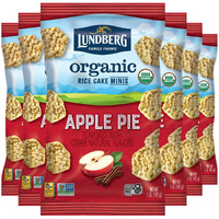 Lundberg Organic Rice Cake Minis, Apple Pie - Mini Rice Cakes, Healthy Snacks For Adults And Kids, Vegan Snacks, Gluten-Free, Healthy Food For Snacking & Dipping, 5 Oz (Pack Of 6)
