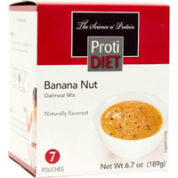 Protidiet Oatmeal - Banana Nut (7/Box) - High Protein 15G - Low Calorie - Low Fat