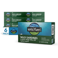 Wild Planet Wild Sardines In Extra Virgin Olive Oil With Sea Salt, Keto And Paleo,Evoo, 4.25 Ounce, 6 Pack