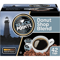 Black Pointe Bay Coffee, Donut Shop Blend, Medium Roast, 42 Count Single Serve Coffee Pods For Keurig K-Cup Brewers