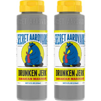 Secret Aardvark Drunken Jerk Hot Sauce - Jamaican Jerk Sauce And Marinade, Made With Jamaican Jerk Seasoning, Soy Sauce, & Habanero Peppers, Non-Gmo, Low Carb, Spicy Bbq Sauce - 8 Fl Oz 2 Pack