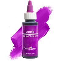 Chefmaster Purple Liqua-Gel Food Coloring | Vibrant Color | Professional-Grade Dye For Icing, Frosting, Fondant | Baking & Decorating | Fade-Resistant | Easy-To-Use | Made In Usa | 2.3 Oz