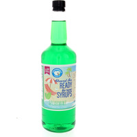 Hypothermias Shaved Ice & Snow Cone Syrup - Bpa-Free Plastic Bottle Quart (32 Fl. Oz) - Spearmint - Non-Gmo 100% Pure Cane Sugar, Ready To Use