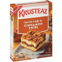 Krusteaz Cinnamon Swirl Crumb Cake & Muffin Mix, Also Makes Muffins, 21-Ounce Box (Pack Of 10)