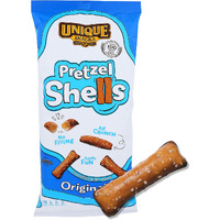 Unique Snacks Original Pretzel Shells, Delicious Homestyle Baked Snack Bag, Vegan, Ou Kosher, And Non-Gmo Food, No Artificial Flavor, 10 Oz. Bag, Pack Of 12