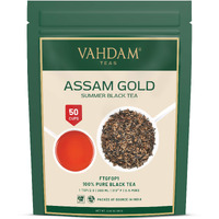 Vahdam, Second Flush Assam Loose Leaf Black Tea (50+ Cups, 3.53Oz) Rich & Malty Assam Tea Loose Leaf | Pure Unblended Black Tea Loose Leaf | Black Tea Leaves With Golden Tips | Vacuum Sealed