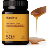Manukora Raw Manuka Honey, Mgo 50+, New Zealand Honey, Non-Gmo, Traceable From Hive To Hand, Daily Wellness Support - 500G (1.1 Lb)