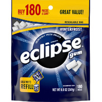 Eclipse Winterfrost Sugarfree Gum, 8.8-Ounce 180 Piece Bag