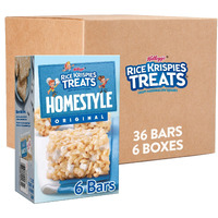 Rice Krispies Treats Homestyle Marshmallow Snack Bars, Kids Snacks, School Lunch, Original (6 Boxes, 36 Bars)