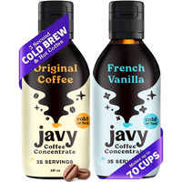 Javy Coffee Concentrate Bundle - Cold Brew Coffee, Perfect For Instant Iced Coffee, Cold Brewed Coffee And Hot Coffee - Original & Vanilla