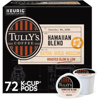 Tully's Coffee Hawaiian Blend Keurig Single-Serve K-Cup Pods, Medium Roast, 72 Count (6 Packs Of 12)