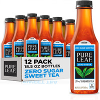 Pure Leaf Iced Tea, Zero Sugar Sweet Tea, 18.5 Fl Oz Bottles (Pack Of 12)