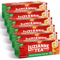 Luzianne Decaffeinated Iced Tea Bags, Family Size, 24Ct Box (Pack Of 6)