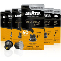 Lavazza Espresso Lungo Light Roast 100% Arabica Aluminum Capsules Compatible With Nespresso Original Machines (Pack Of 60) ,Value Pack, Sweet And Aromatic, Floral Fruity Notes, Intensity 5 13