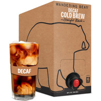 Wandering Bear Decaf Cold Brew Coffee On Tap, 96 Fl Oz - Extra Strong, Smooth, Unsweetened, Shelf-Stable, And Ready To Drink Iced Coffee, Cold Brewed Coffee, Cold Coffee