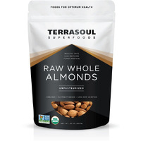 Terrasoul Superfoods Raw Unpasteurized Organic Almonds (Sproutable), 2 Lbs