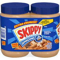 Skippy Peanut Butter, Super Chunky, 40 Ounce Twin Pack