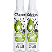 Chosen Foods 100% Pure Avocado Oil Spray, Keto And Paleo Diet Friendly, Kosher Cooking Spray For Baking, High-Heat Cooking And Frying (6 Oz, 2 Pack)