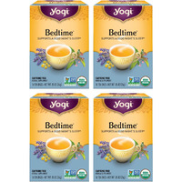 Yogi Tea Bedtime Tea - 16 Tea Bags Per Pack (4 Packs) - Chamomile & Passionflower Herbal Tea Blend - Tea To Support A Good Night's Sleep - Includes Lavender, Licorice Root, Spearmint & Cardamom