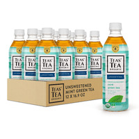 Teas' Tea Unsweetened Mint Green Tea 16.9 Fl Oz (Pack Of 12) Organic, Sugar Free, Zero Calorie