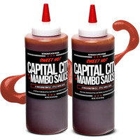 Capital City Mambo Sauce Sweet Hot | Washington Dc Wing Sauces | Perfect Condiment For Wings, Chicken, Pork, Beef, Seafood, Burgers, Rice Or Noodles | 12 Fl Oz (2 Pack)