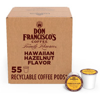 Don Francisco's Hawaiian Hazelnut Flavored Medium Roast Coffee Pods - 55 Count - Recyclable Single-Serve Coffee Pods, Compatible With Your K- Cup Keurig Coffee Maker