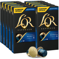 L'Or Decaf Espresso Capsules, 100 Count Decaf Ristretto, Single-Serve Aluminum Coffee Capsules Compatible With The L'Or Barista System & *Nespresso Original Machines