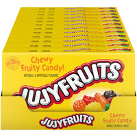 Wonka Jujyfruits Gummy Candy, Assorted Gummy Candy, 5 Ounce Theater Candy Boxes (Pack Of 12)