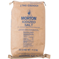 Morton Table Salt, Iodized, 25 Pound