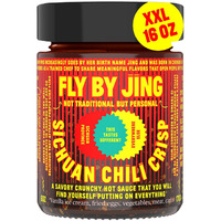 Flybyjing Xl Sichuan Chili Crisp, Gourmet Spicy Tingly Crunchy Hot Savory All-Natural Chili Oil Sauce W/Sichuan Pepper, Versatile Hot Sauce Good On Everything And Vegan, 16Oz (Pack Of 1)