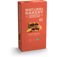 Natures Bakery Whole Wheat Fig Bars, Peach Apricot, Real Fruit, Vegan, Non-Gmo, Snack Bar, 1 Box With 12 Twin Packs (12 Twin Packs)