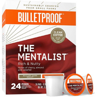 Bulletproof The Mentalist Medium-Dark Roast Single-Serve Pods, 24 Count, 100% Arabica Coffee Sourced From Central And South America, Clean Coffee