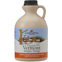 Hidden Springs Maple Organic Vermont Maple Syrup, Grade A Amber Rich, 32 Ounce, 1 Quart, Family Farms, Bpa-Free Jug